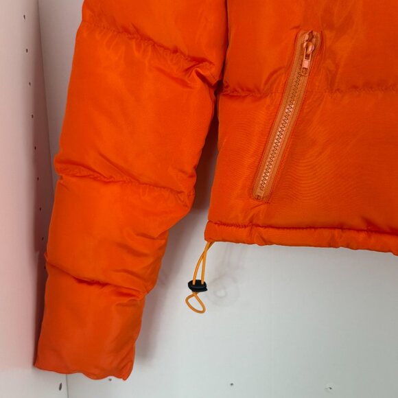 Orange Puffer Bubble Coat Jacket – Size Small - Picture 5 of 12